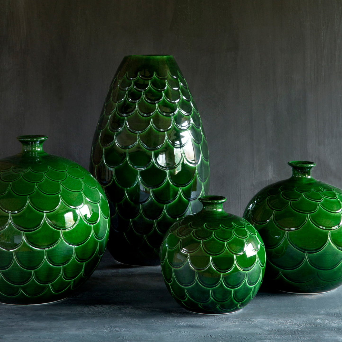 Misty GLAZED Emerald Green