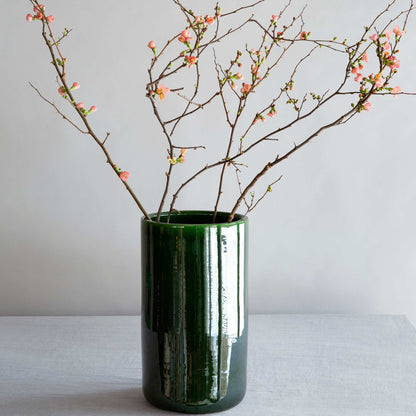 Oak GLAZED Emerald Green Vase