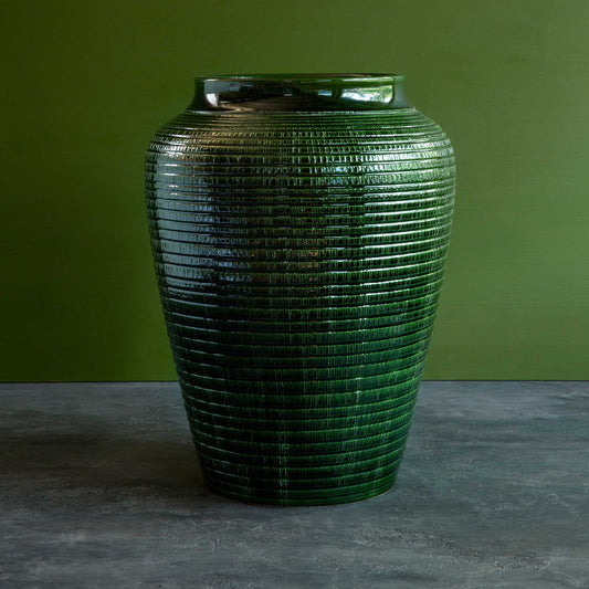 Willow GLAZED Emerald Green Vase
