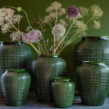 Willow GLAZED Emerald Green Vase