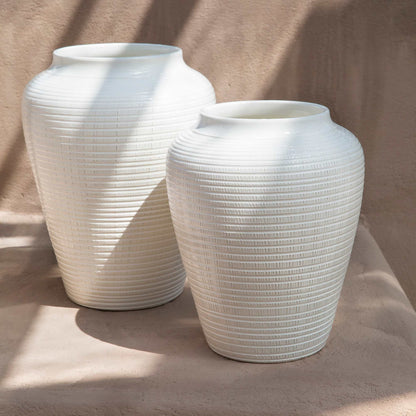 Willow GLAZED White Vase