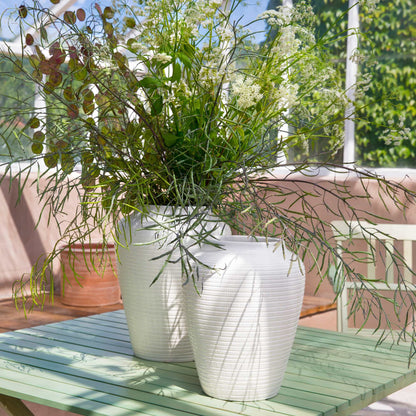 Willow GLAZED White Vase