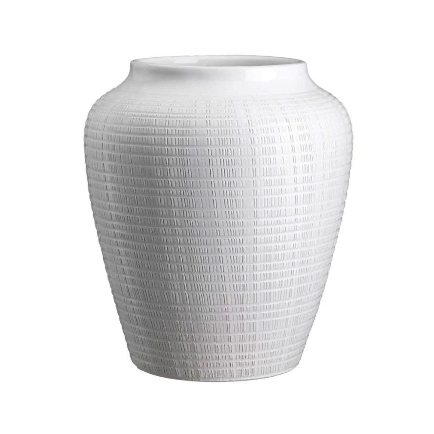 Willow GLAZED White Vase