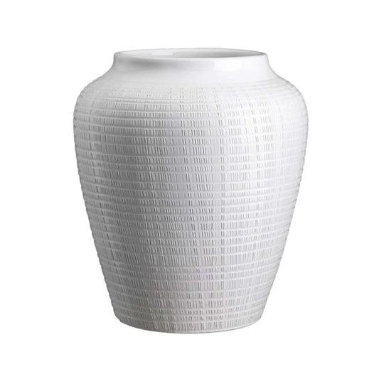 Willow GLAZED White Vase