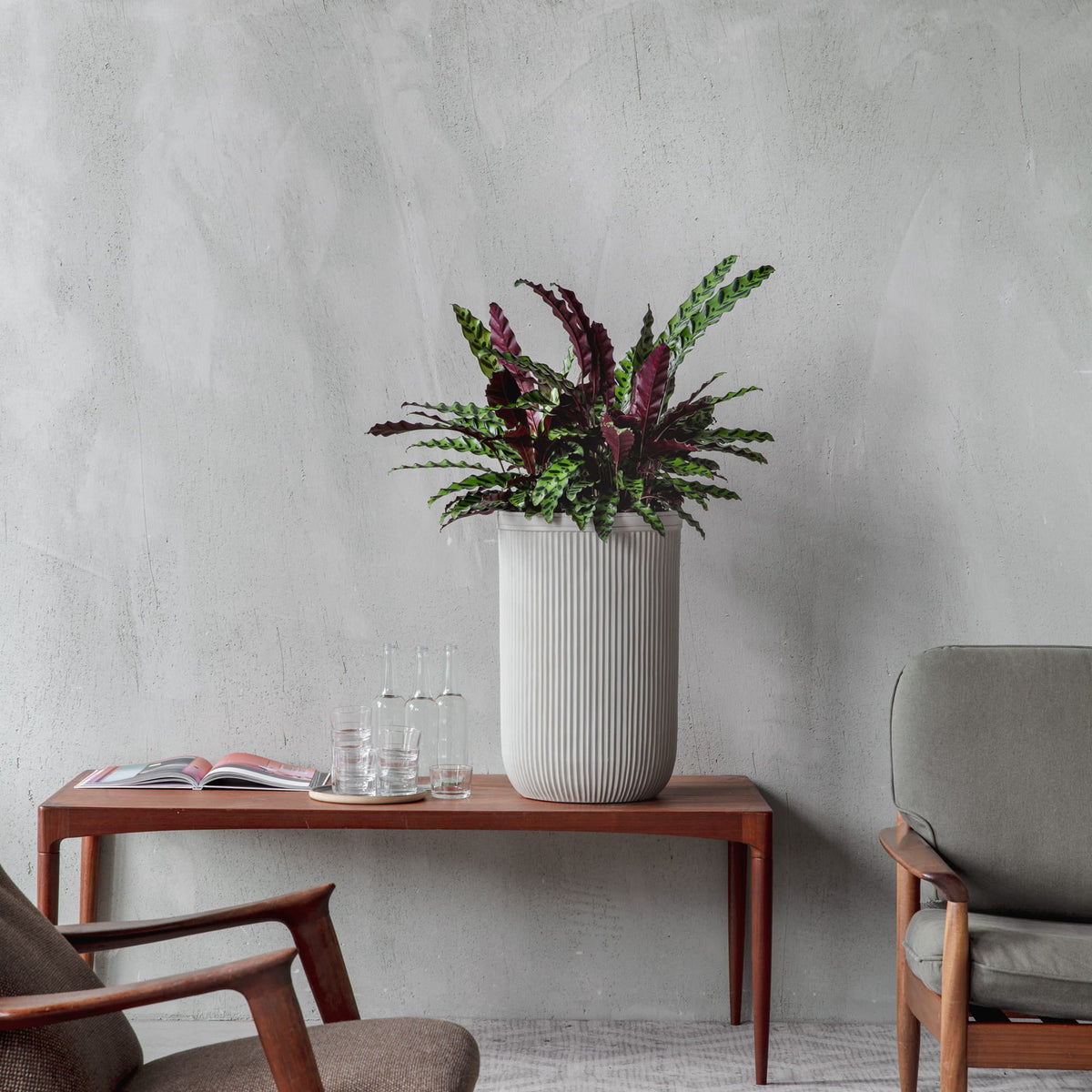 Baq Vertical Rib Cylinder Beige