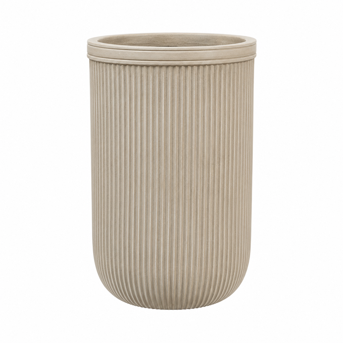 Baq Vertical Rib Cylinder Beige