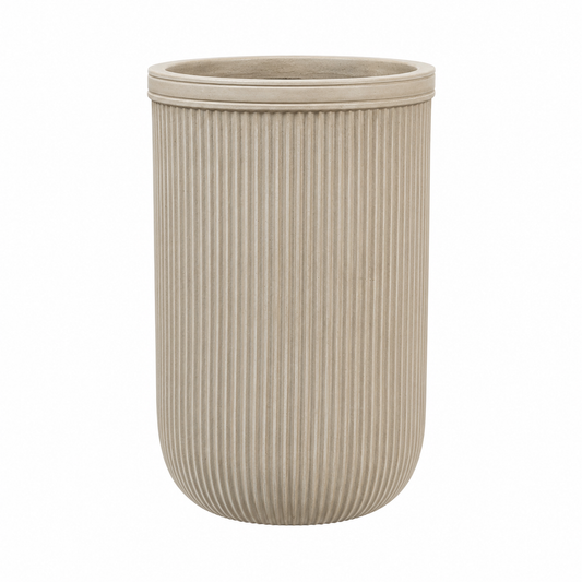 Baq Vertical Rib Cylinder Beige
