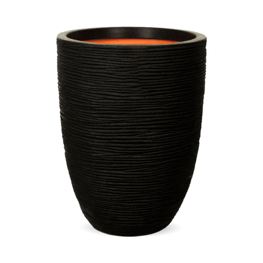 Capi Nature Rib NL Vase Elegant Low Black