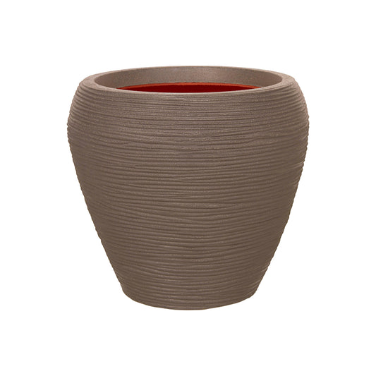 Capi Nature Rib NL Vase Taper Round Warm Taupe