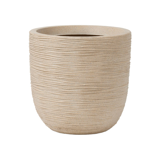 Capi Waste Rib NL Planter Ball Terrazzo Beige