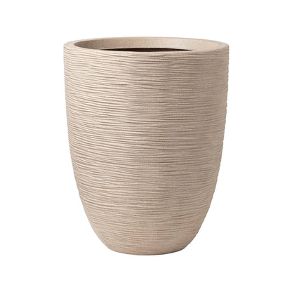 Capi Waste Rib NL Vase Elegant Low Terrazzo Beige
