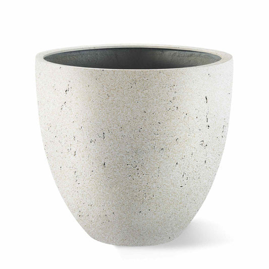 Grigio Egg Pot Antique White